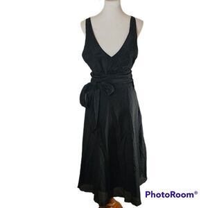 Citi Clothing vintage black textured silk blend lightweight dress NWT sz 10